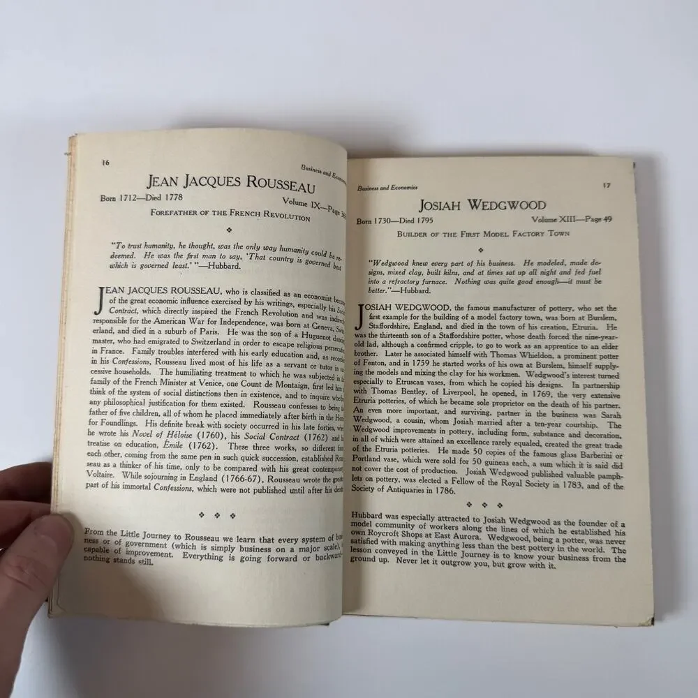 Little Journeys to the Homes of the Great Guide Book by Elbert Hubbard 1926 Vntg
